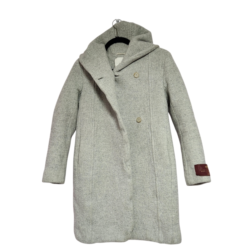 Arirtzia Wilfred Hooded Gray Wool & Cashmere Coat